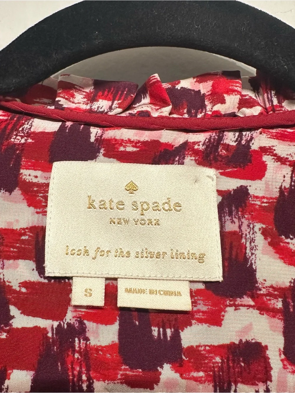 Kate Spade Print Brushed Silk Swing Dress Small